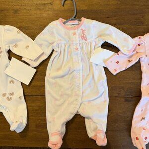 Lot of 3 3m Girl Carter's Sleep and Play